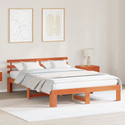 Struttura Letto in Legno di Pino Marrone cerato Legno massello