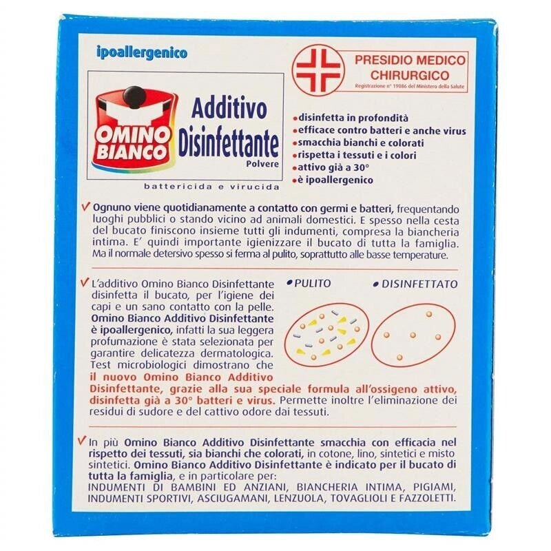 OMINO BIANCO ADDITIVO DISINFETTANTE 9 X 450 GR