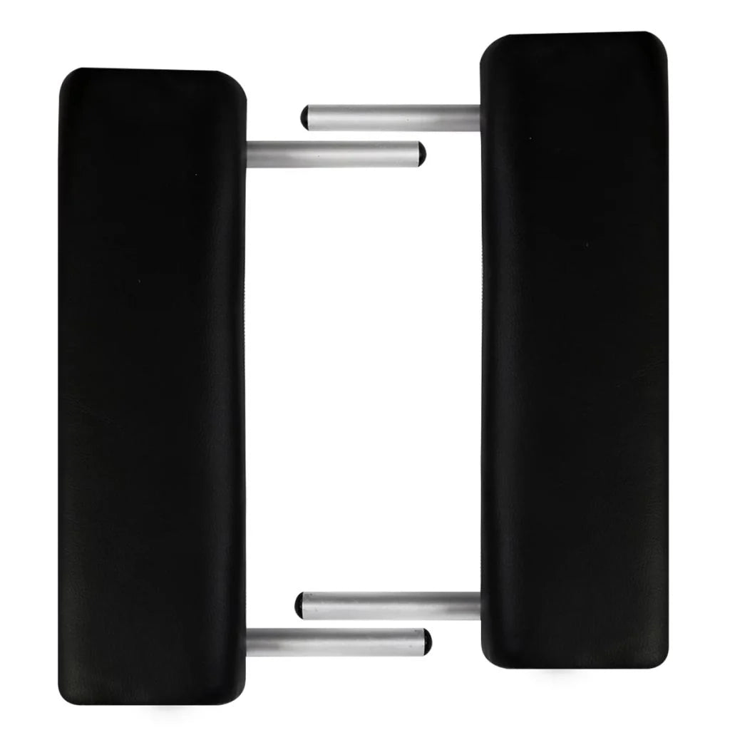 Lettino da massaggio pieghevole a 3 sezioni con struttura in acciaio inox nero 02_0001888