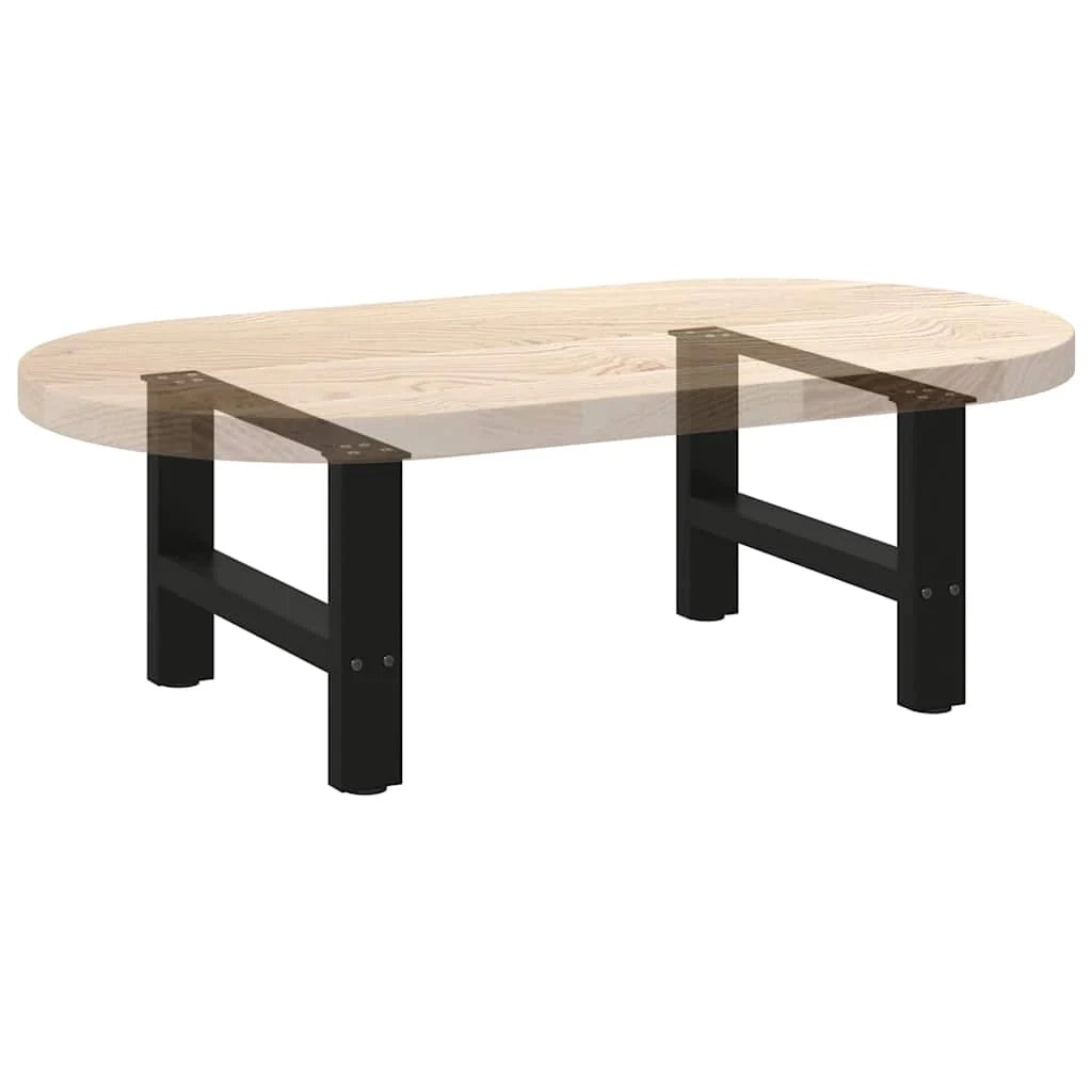 Set di 2 gambe quadrate regolabili per tavolino da caffè 50 x 30 cm in acciaio nero 02_0057500