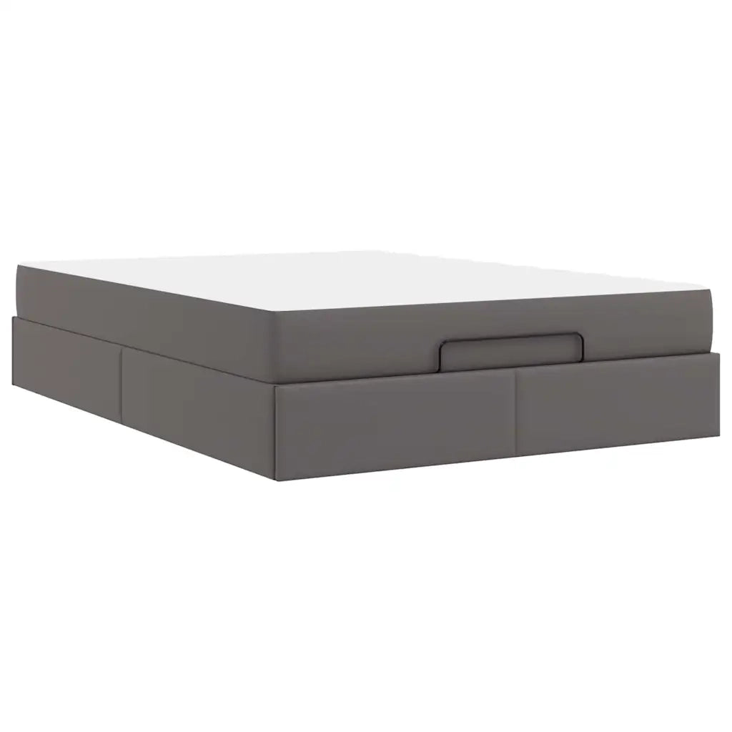 vidaXL Struttura letto con materasso con materasso Grigio 140 x 200 cm