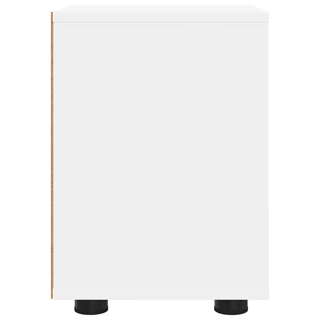 Comodino Bianco 30,5 x 30 x 43 cm Legno multistrato 888797