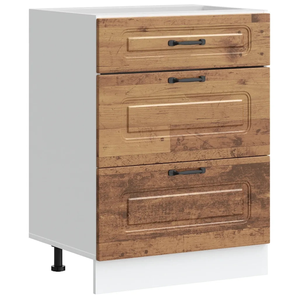 vidaXL Base da Cucina Kalmar Legno Vecchio in Legno Multistrato