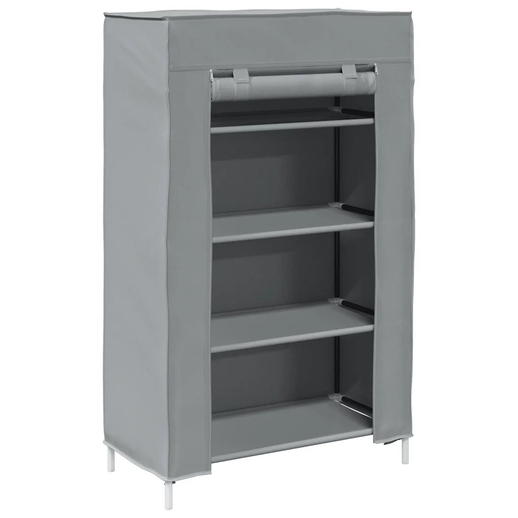 Scarpiera-Scaffale per scarpe Grigio 60,5x30x97 cm in Tessuto Non Tessuto