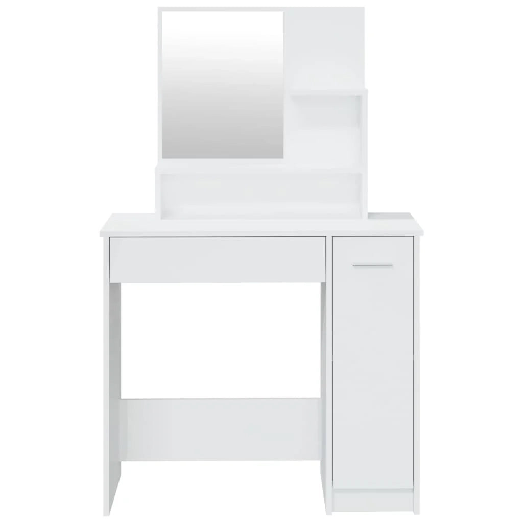 Set da toeletta mobili per camera da letto 86,5 x 35 x 136 cm bianco lucido 02_0006350