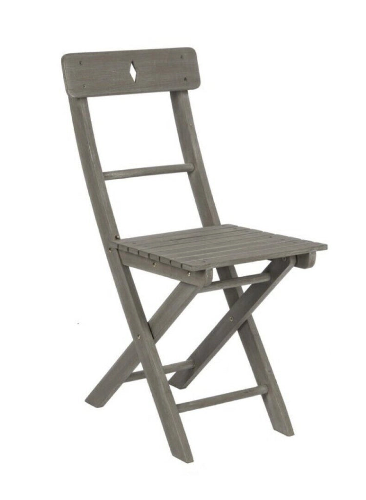 Sedia Pieghevole Balcony Grigia In Legno 38X54X82H Bizzotto (2 unità) - Bizzotto