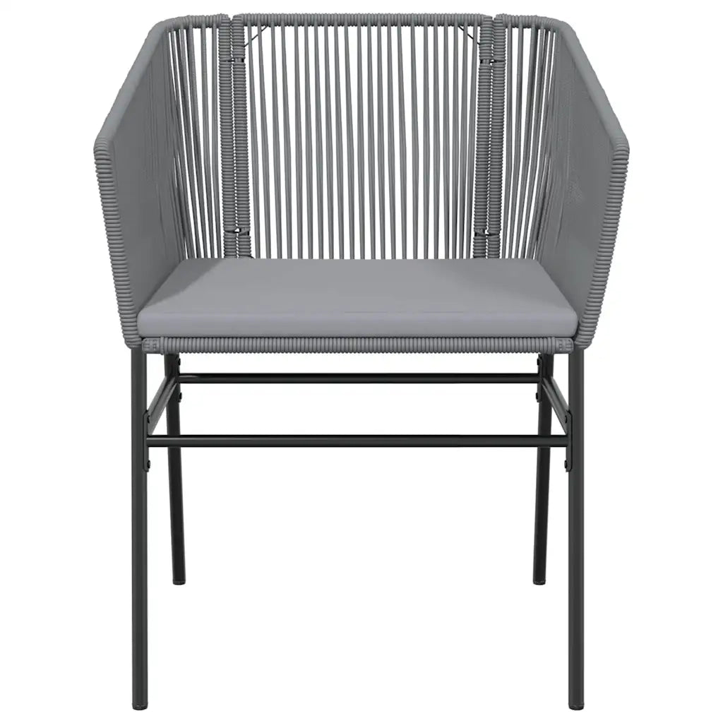 Set da Pranzo da Giardino 5 pz | Set Salotto da Giardino con Cuscini Polyrattan Vetro