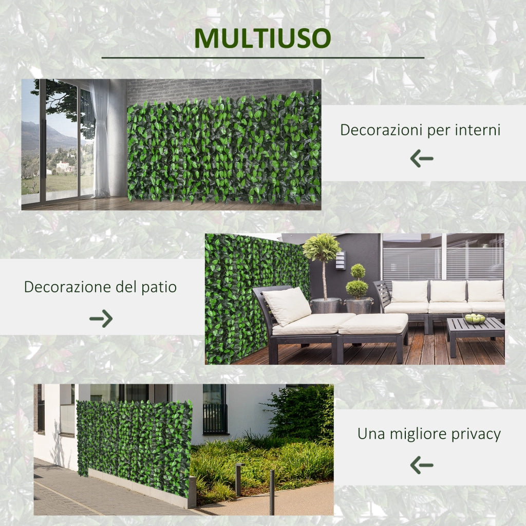 Siepe Artificiale ¨C Minimal ¨C Verde Chiaro 3x1 m