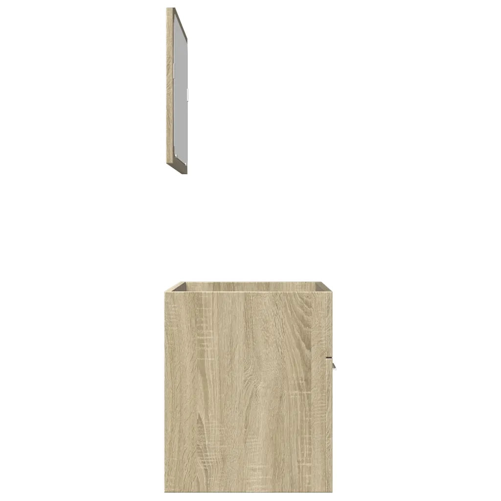 vidaXL Set Mobili da Bagno 2 pz Rovere Sonoma in Legno Multistrato