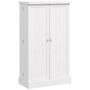 Armadio da Cucina con 5 Ripiani Centrali e 2 Ripiani Laterali a 6 Livelli, in MDF, 60x30x104 cm, Bianco