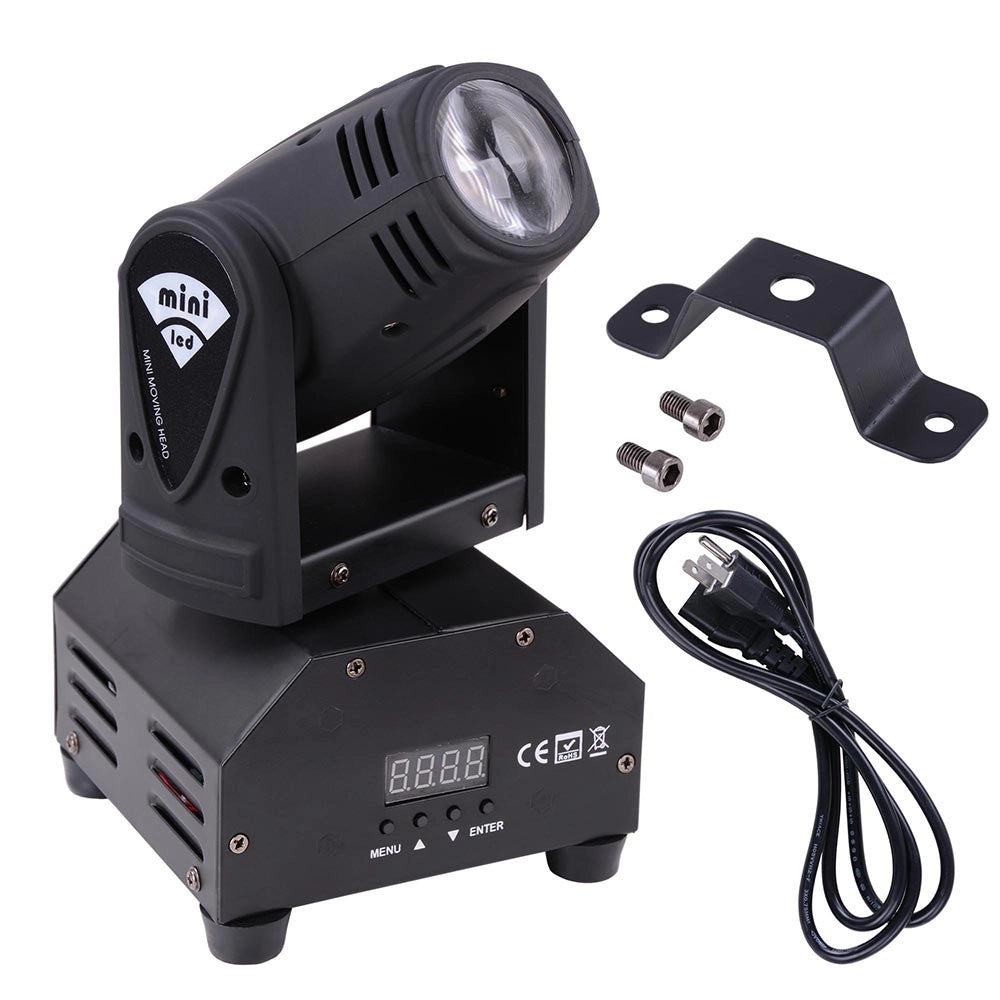 Trade Shop - Luci Dj Mini Moving Head Beam Led 12w Cree Mini Teste Mobili Fascio Stretto -