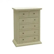 cassettiera cinquino in legno Shabby chic avorio cassettilisci