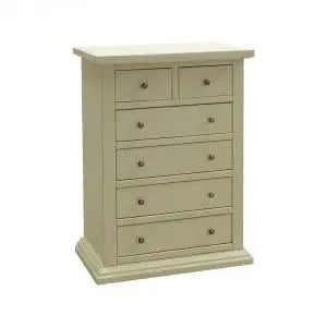 cassettiera cinquino in legno Shabby chic avorio cassettilisci