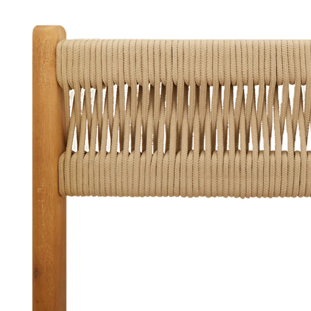 Set Pranzo da Giardino 5 pz Beige Polipropilene/ Legno Massello 3281771