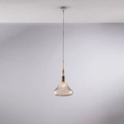 Lampadario Contemporaneo Nemesi Metallo Ambra 1 Luce E27