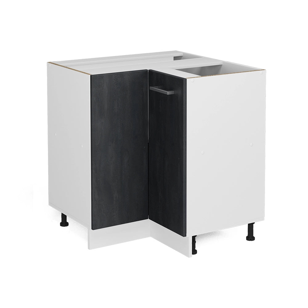Mobile ad angolo cucina R-Line Calce nera/Bianco 75.6 cm senza piano di lavoro Vicco
