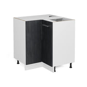Mobile ad angolo cucina R-Line Calce nera/Bianco 75.6 cm senza piano di lavoro Vicco