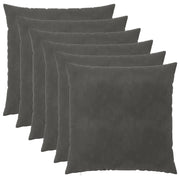 Federa 6 pcs HEERLEN Grigio Scuro 60 x 60 cm Velluto 912554
