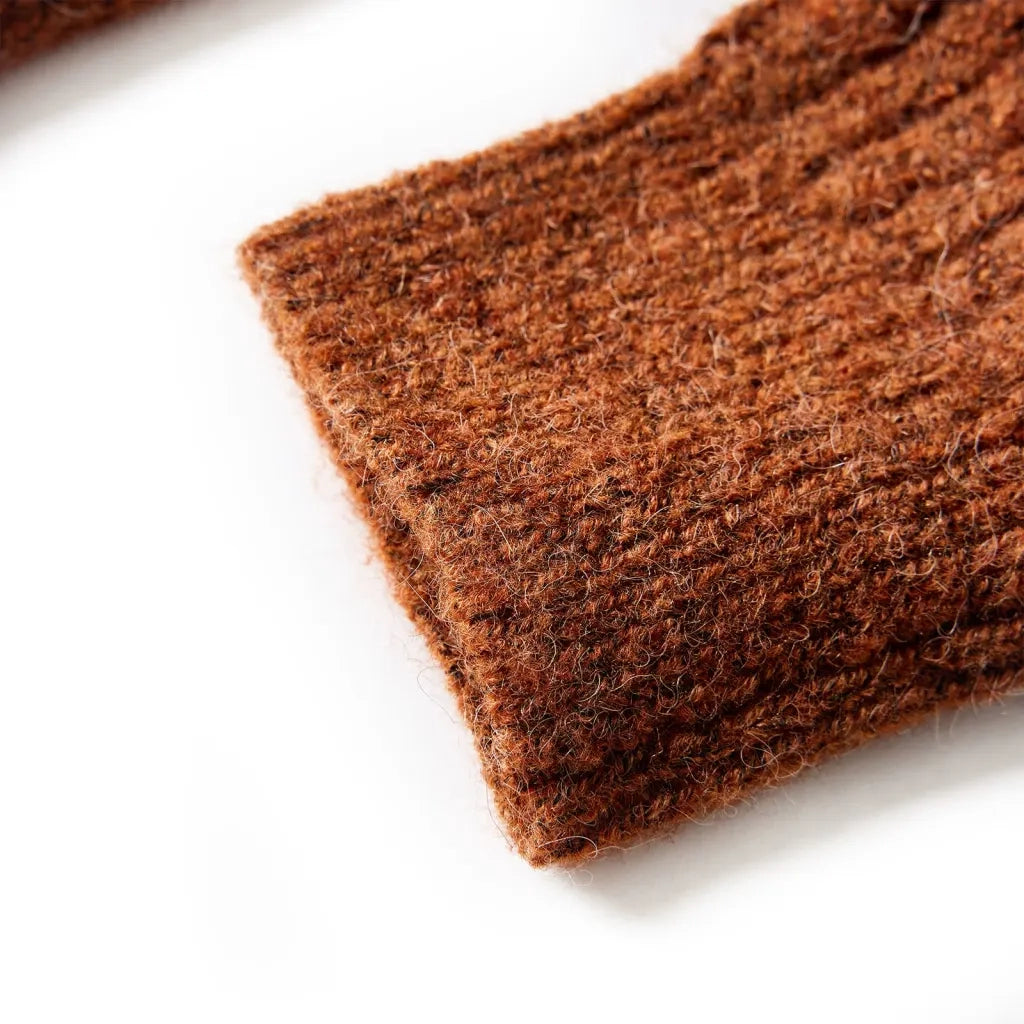 Cardigan da Bambina Lavorato a Mano Cognac 104 14948