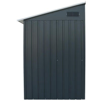 Legnaia da Giardino 272x100x160 cm in Metallo Antracite e Bianco