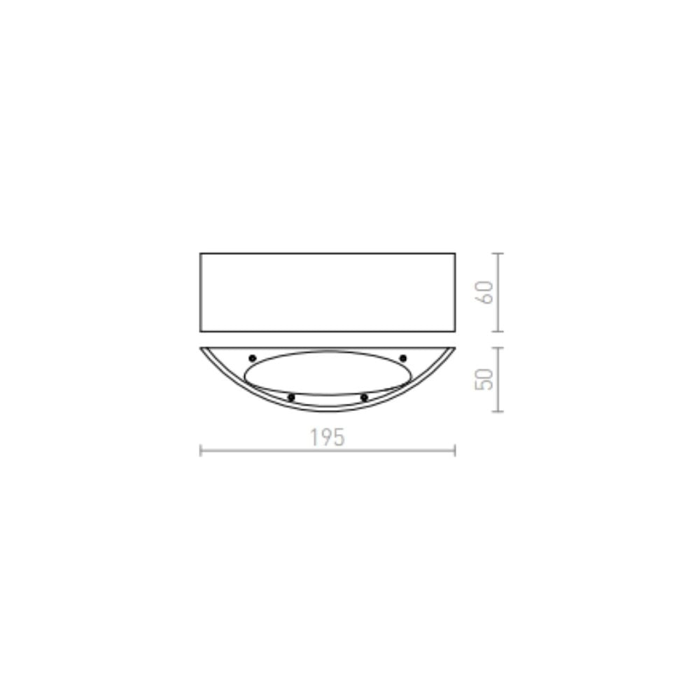 Faretto NAXOS da parete bianco 230V LED 6W 3000K