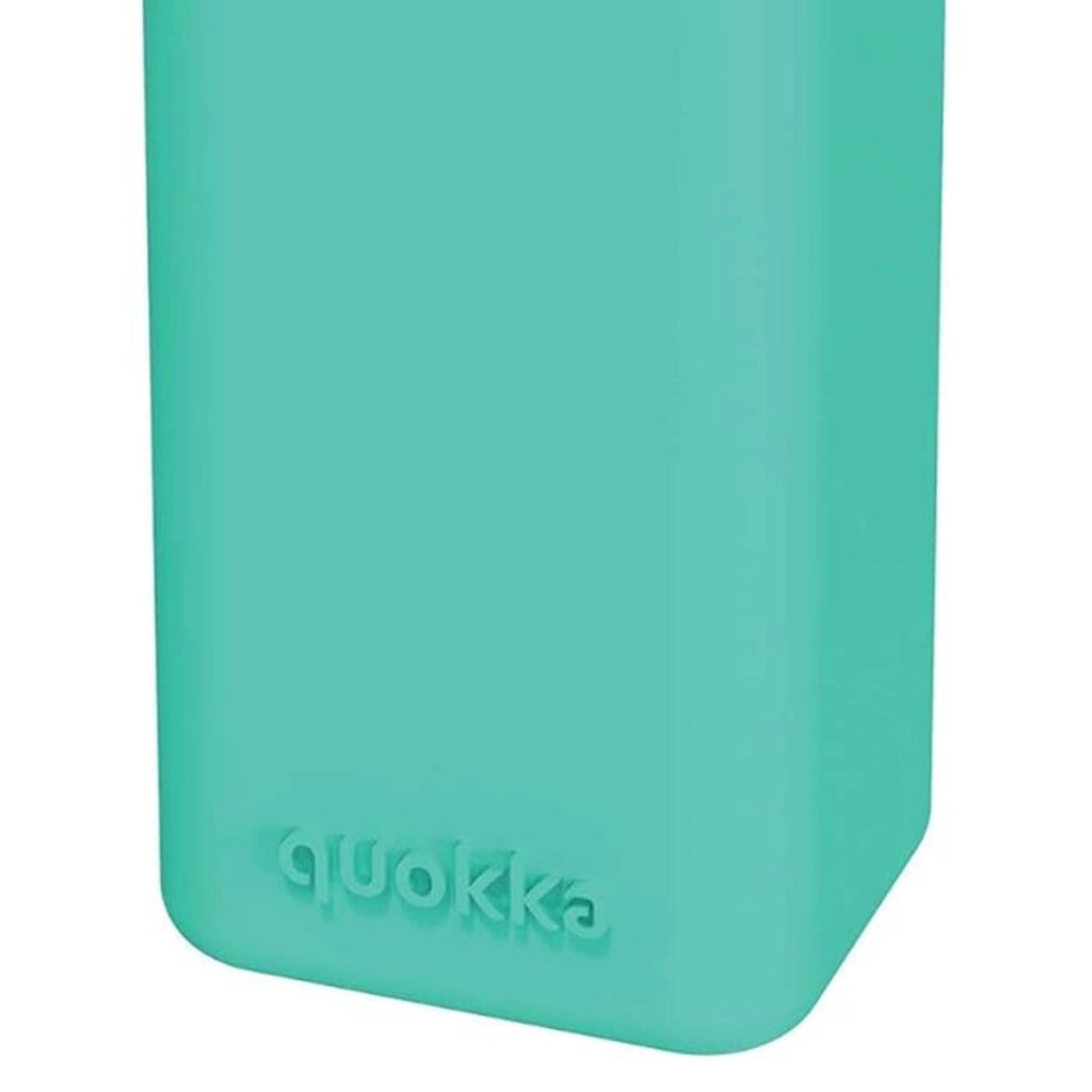 Bottiglia Quadrata 700 ml con Tappo a Vite in Bambù Turchese Quokka
