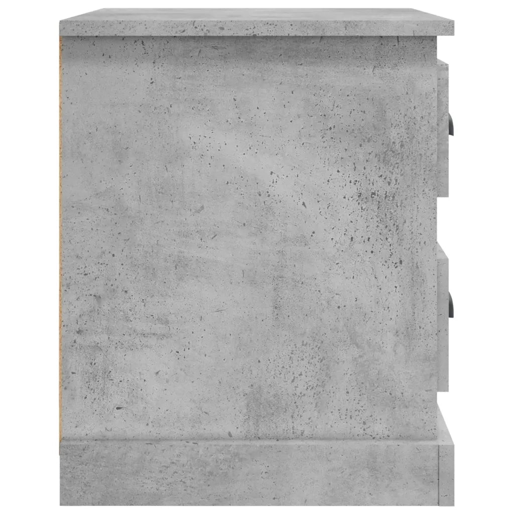 Comodini 2 pz Grigio Cemento 39x39x47,5 cm in Legno Multistrato