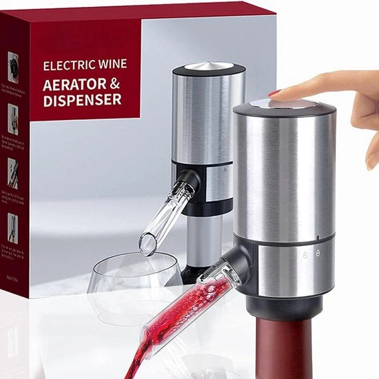 Decantatore Automatico di Vino con Pompa di Dispensazione e Bocchetta Ritirabile - Decantatore di Vino con Ossidazione istantanea a un tocco