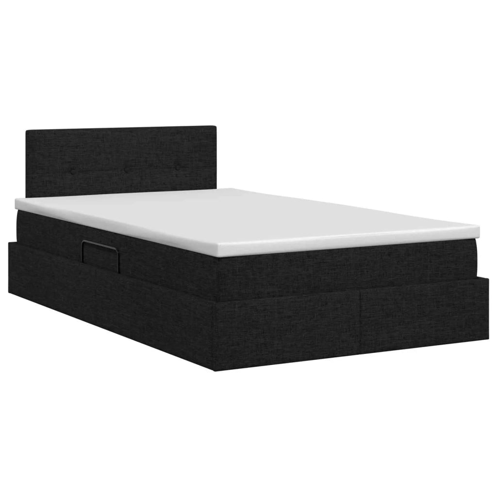 Letto con contenitore e materasso Nero 120 x 200 cm Velluto 3458615