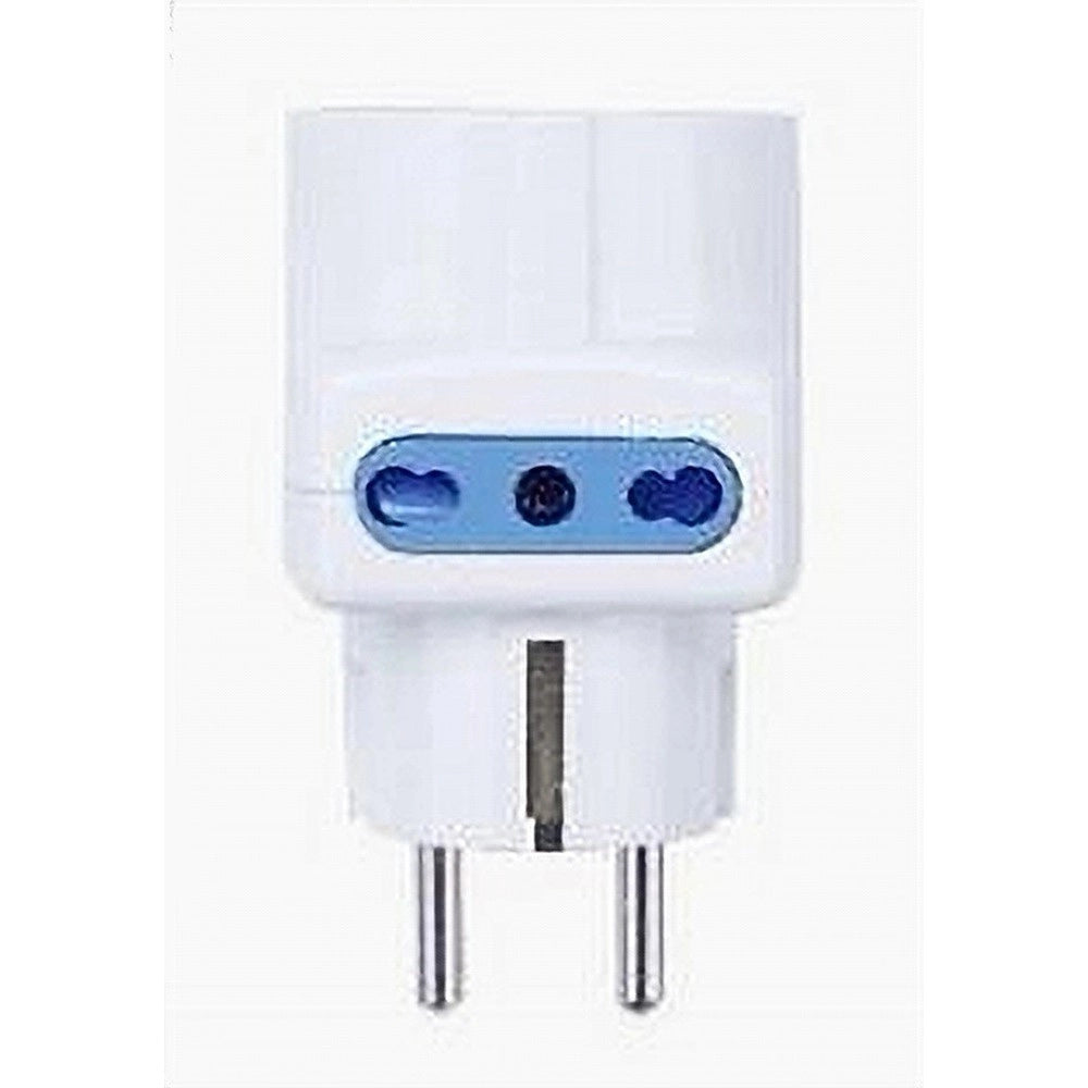 Trade Shop - Adattatore Spina 16a 2 Prese Bipasso 10a/16a 2p+t 1 Presa Universale 10/16a Schuko 83051 -