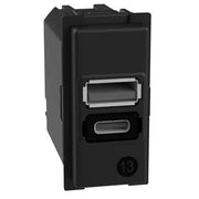 ALIMENTATORE DA INCASSO 'LIVING NOW' BTICINO 1 Presa usb + 1 Presa Type-C - 15 Watt - BTICINO