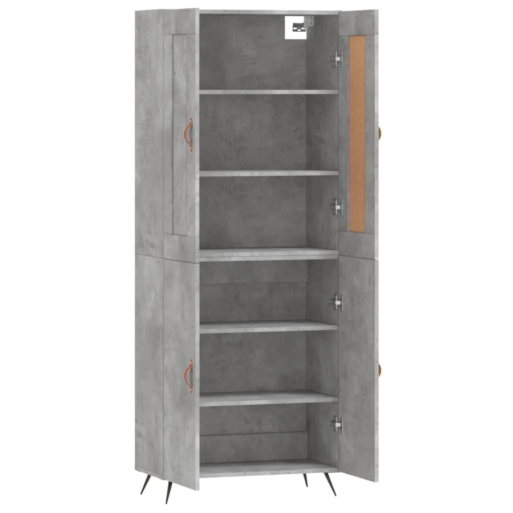 Buffet credenza cassettiera armadio mobile contenitore organizer cucina soggiorno salotto alto 69,5 x 34 x 180 cm legno ingegnerizzato grigio 02_0034589