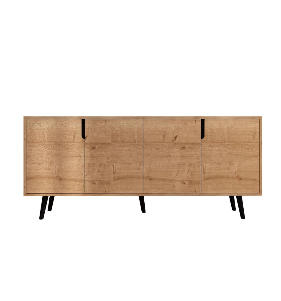 Credenza in legno "Latina" - 180 x 45 x 80 cm - Marrone chiaro