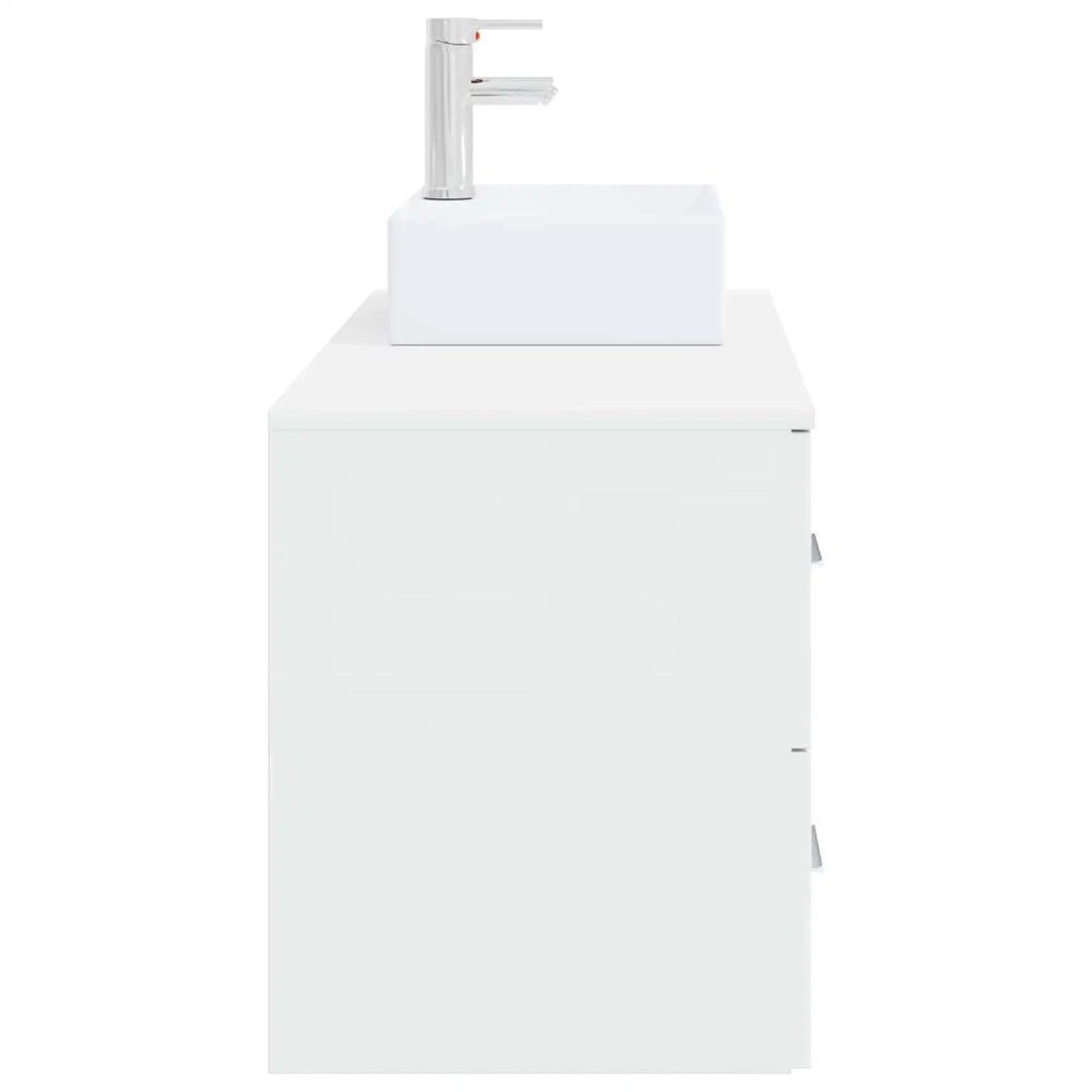 Set di mobili per il bagno 2 pz Bianco Legno ingegnerizzato 3403968