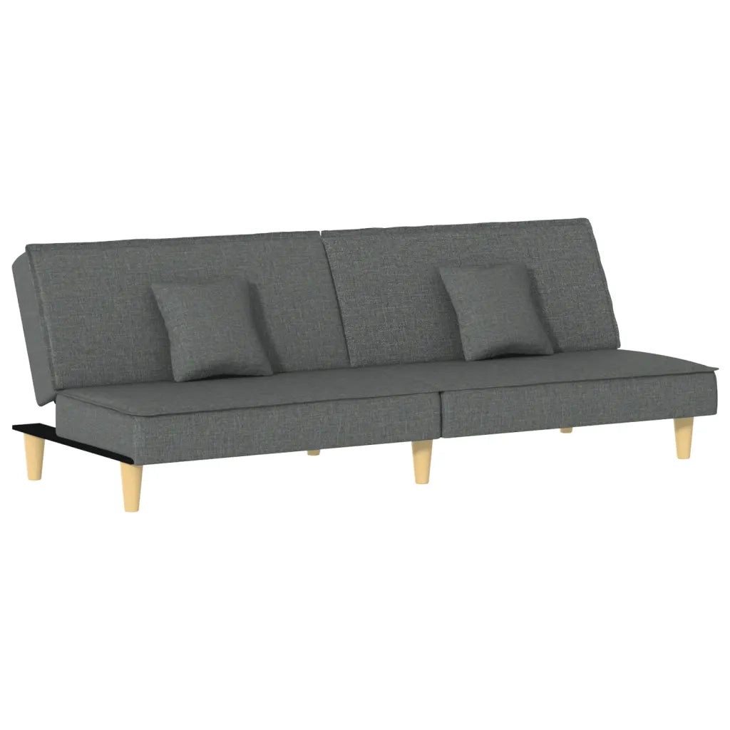 Divano Letto Grigio Scuro in Tessuto 351901