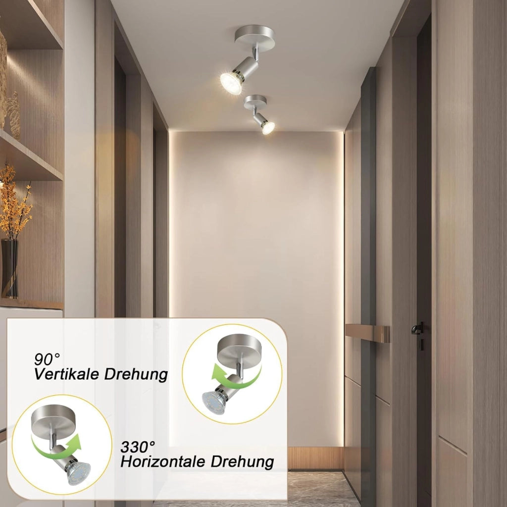 ZMH Faretto da soffitto moderni 1 fiamma orientabile 330° per camera letto