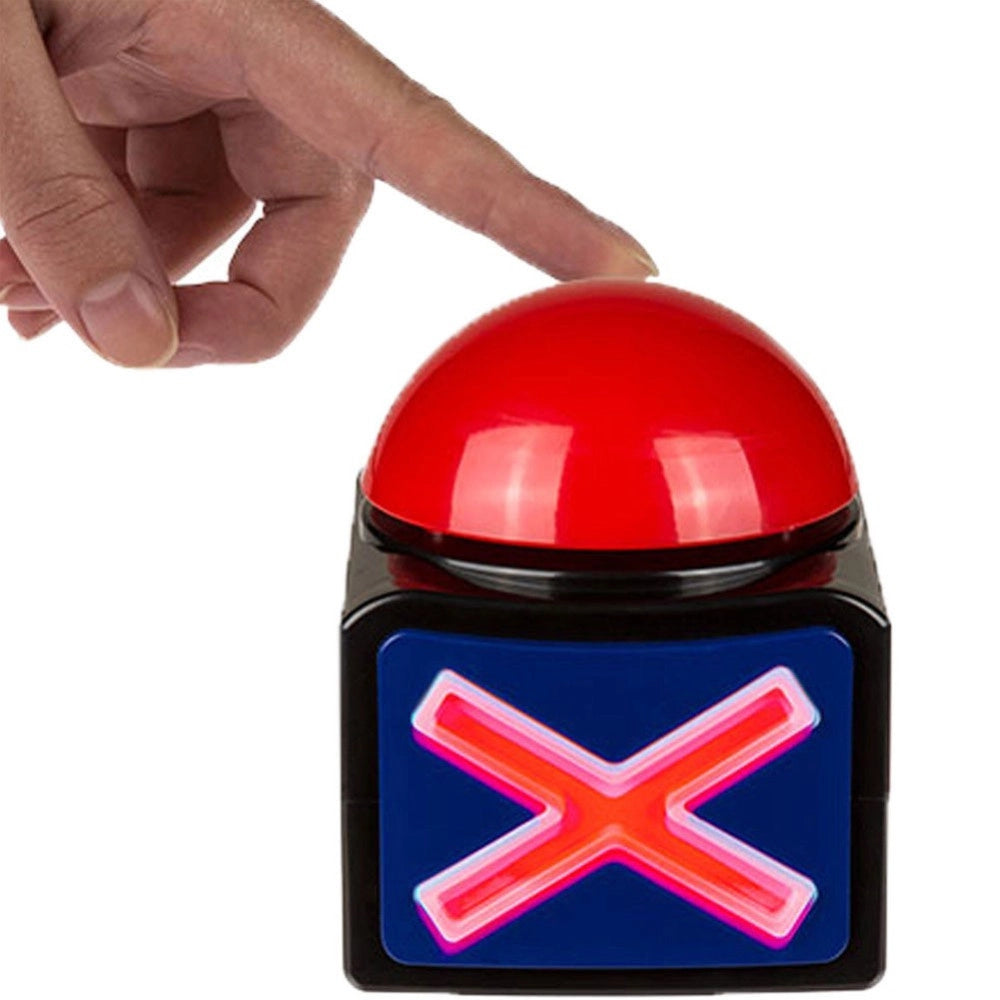 Trade Shop - Buzzer In Plastica Con Luce Led Effetti Sonori Altoparlante Quiz Show Gioco Tv -
