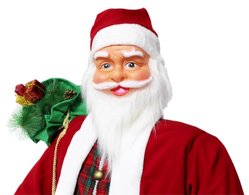 [lux.pro] Babbo Natale che Canta e Balla 200 x 80 x 70 cm con Sensore di Movimento e Alimentatore