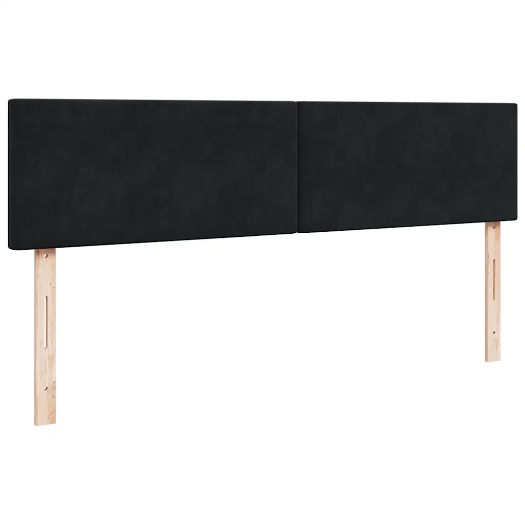 Struttura Letto Pouf con Materasso Nero 200x200 cm in Velluto 3311725