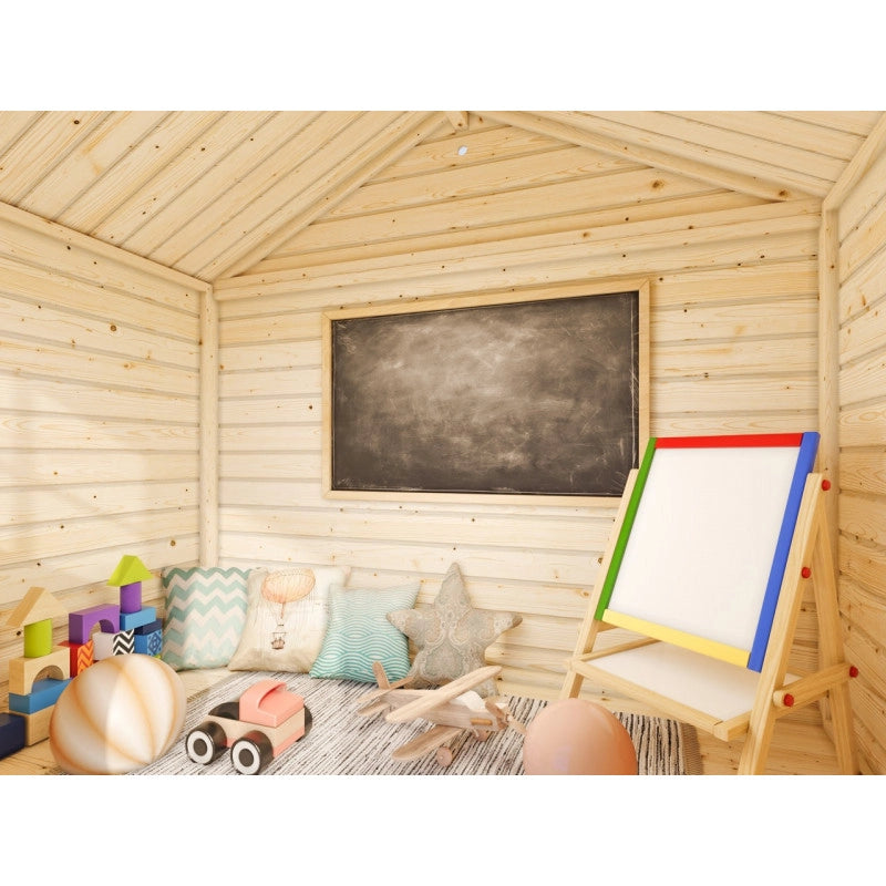 Casetta gioco bambini in legno 180x112 cm Felix con pavimento incluso  Esterni da Vivere