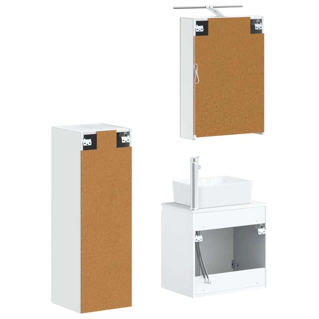 Set di mobili per il bagno 4 pcs Bianco 3407431