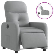 Poltrona | Sedia Relax Elettrica Reclinabile Grigio Chiaro in Tessuto