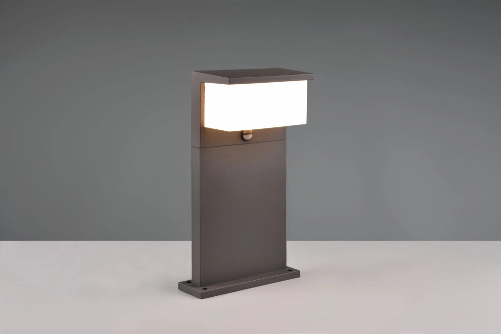 NESTOS PALO DA ESTERNO FUSIONE ALLUMINIO ANTRACITE A LED13W 1300lm, 3000K  CON SENSORE H. 45CM IP54