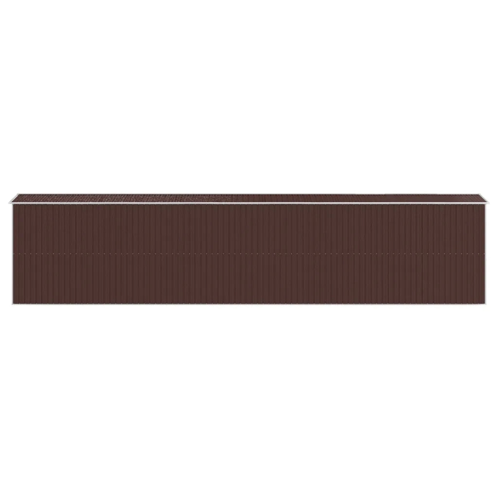 Capanno da Giardino Marrone Scuro 192x938x223cm Acciaio Zincato 3147469