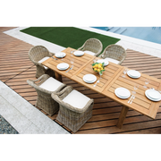 Tavolo Sumatra 180/250*100 In Teak Riciclato Moia