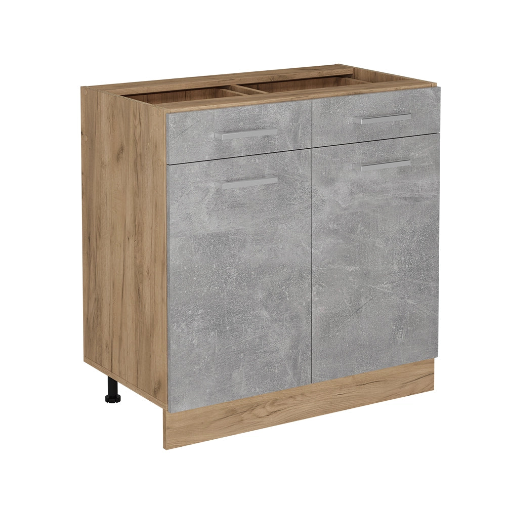 Vicco Mobiletto base per cucina Calcestruzzo 80 cm senza piano di lavoro
