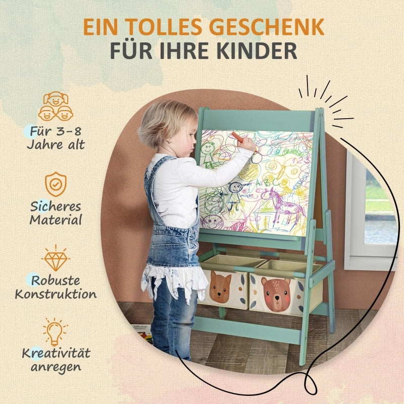 STAFFELEI 3 in 1 per Bambini 54 x 46,5 x 93 cm Legno Verde
