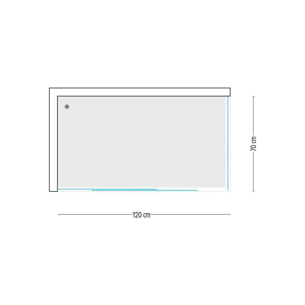 Ogomondo cabina doccia slide 2 lati cristallo temprato serigrafato 120x70