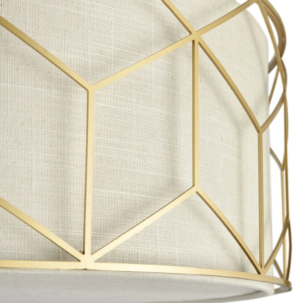 Maytoni Plafoniera contemporanea Messina 5 luci E27 oro metallo diffusore lino PVC