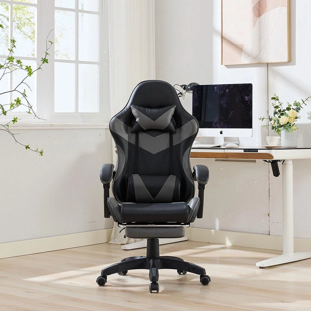 Sedia da gaming ergonomica girevole 360¡ã - Xylo - Regolabile con poggiapiedi, poggiatesta e supporto lombare